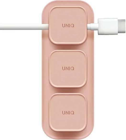 Organizues kabllosh magnetik UNIQ Pod Mag me bazë, 3 copë, rozë