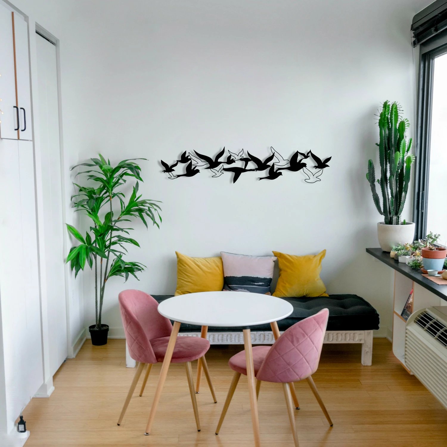 Aksesor dekorativ metalik për mur Wallity, Bellissimo - M112-M, ngjyrë e zezë, 100x22cm