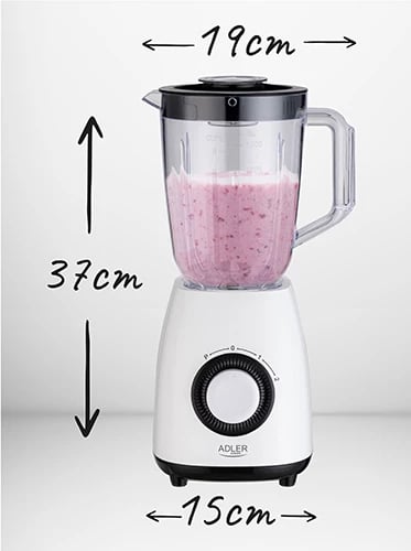 Blender, Adler, AD 4085, 1.5L gotë plastike BPA-free, 1000W, 2 shpejtësi + puls Blender, Adler, AD 4085, 1.5L gotë plastike BPA-free, 1000W, 2 shpejtësi + puls