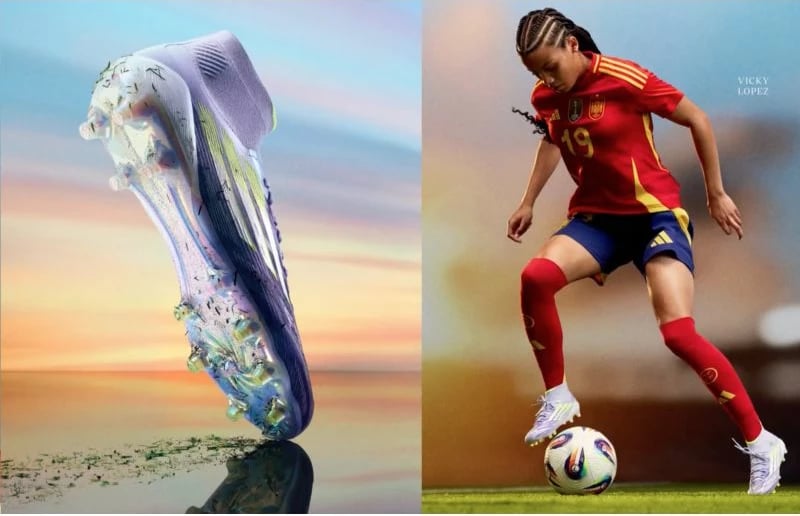 Atlete futbolli adidas për fëmijë, vjollcë