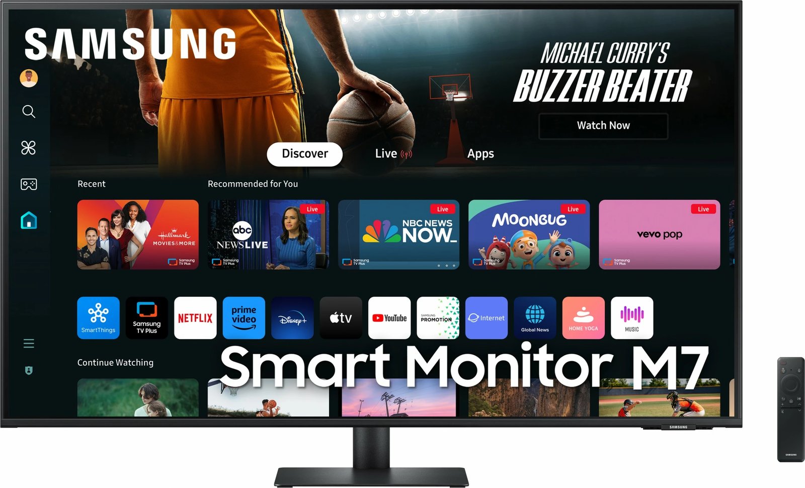 Monitor Samsung M70D, 43", 4K Ultra HD, LCD, i zi