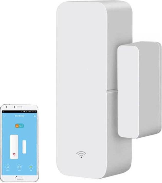 Sensor i mençur pa tela për dritare/dyer Gosund S2, Wi-Fi, i bardhë