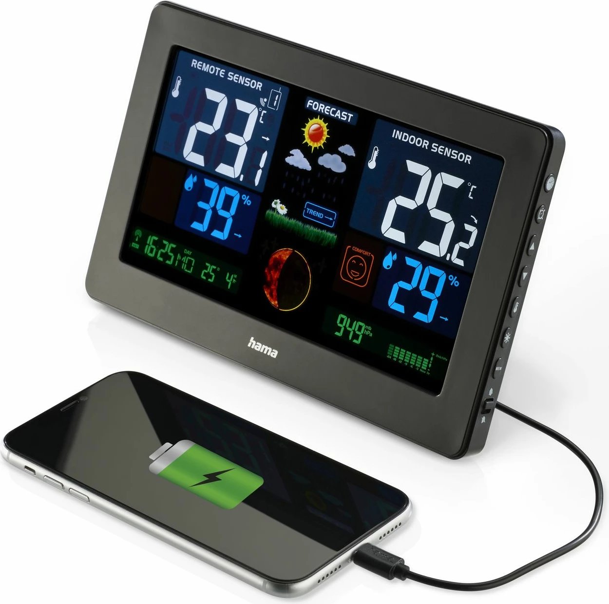 Stacion moti Hama Premium me USB, i zi Stacion moti Hama Premium me USB, i zi