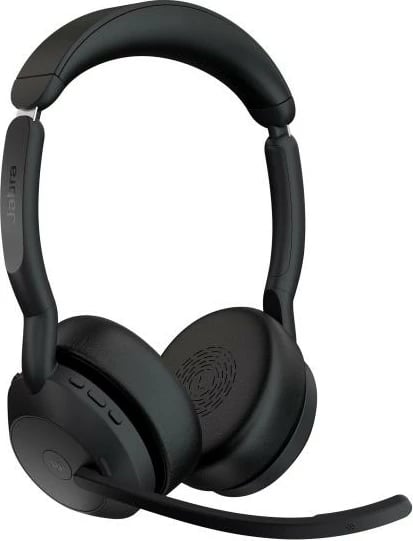 Kufje me mikrofon, Jabra, Evolve2 55 MS Stereo (25599-999-989), rreze pa tel 30m, kabllo 1m, e zezë