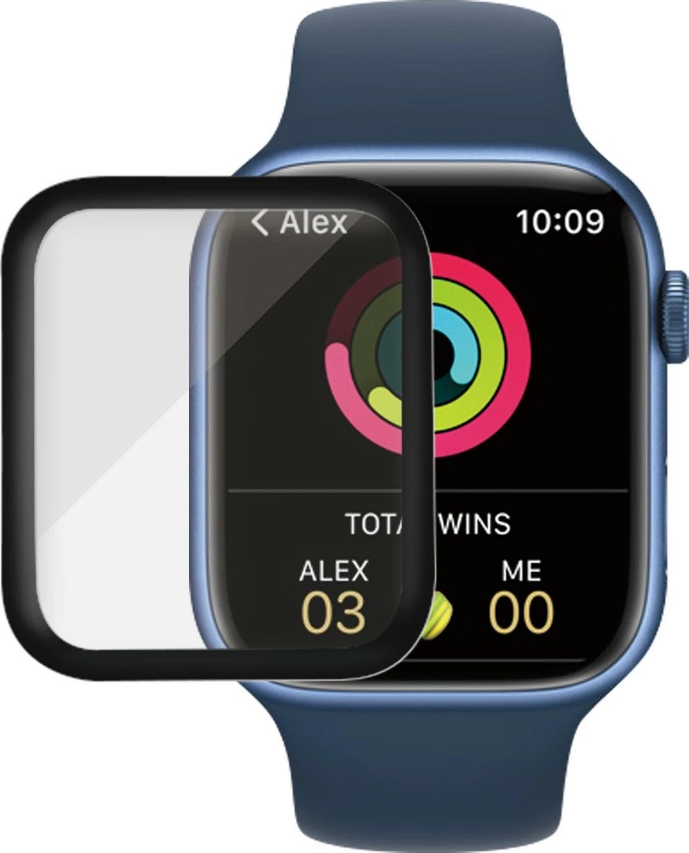 Mbrojtës ekrani PanzerGlass për Apple Watch Series 8/7 45mm, transparent
