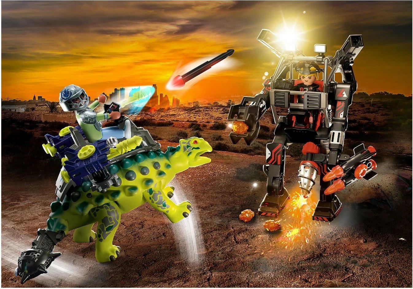 Set lodrash Playmobil Dino Rise 70626 Sajchania Attack Defense, 73 pjesë