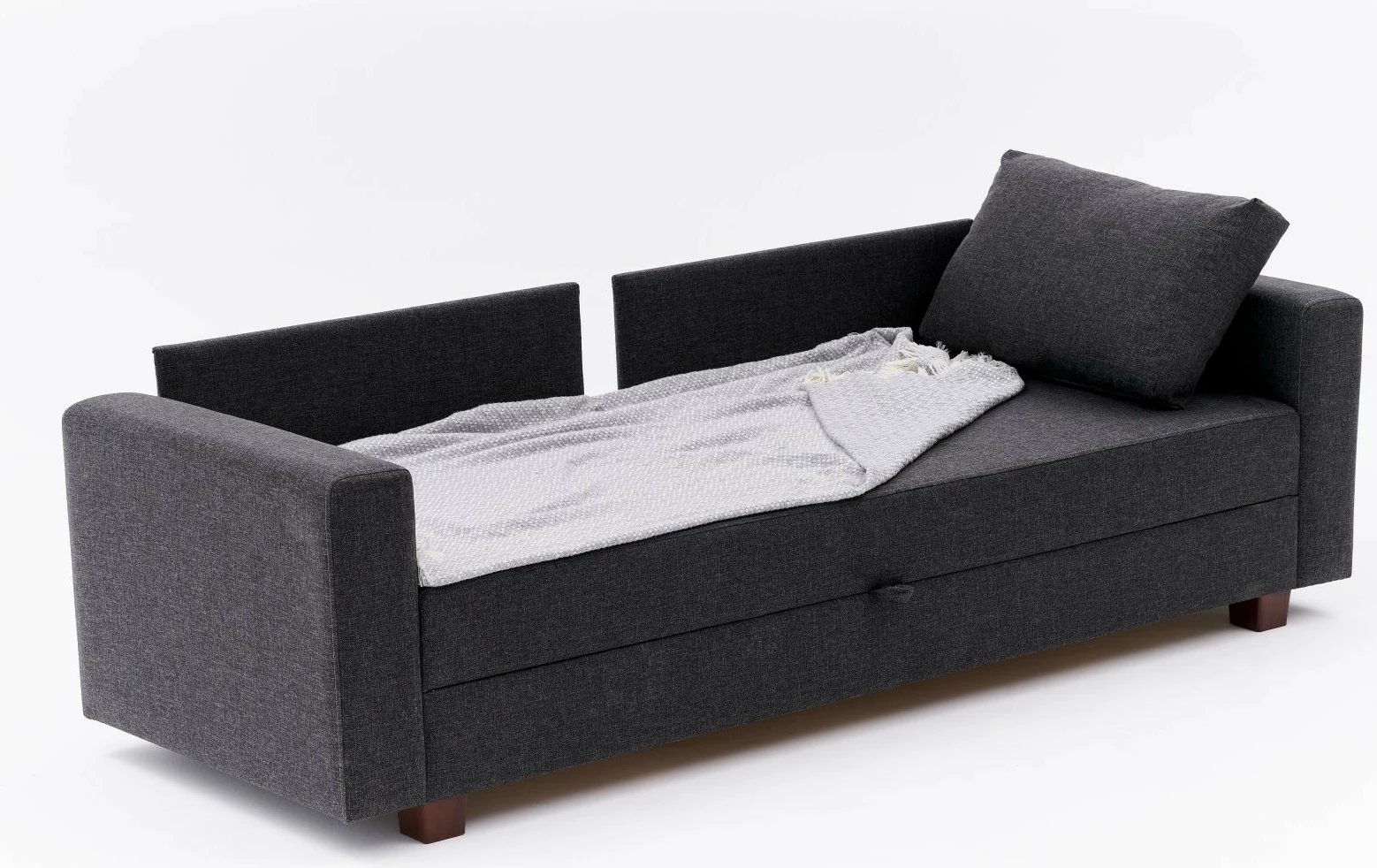Divan-krevat treshe, Atelier del Sofa, Aly, ngjyrë antracit