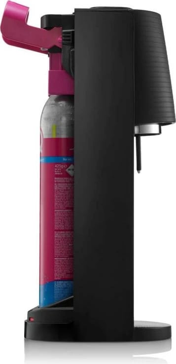 Aparat gazifikues uji, SodaStream Terra Megapack QC (2270214), me 3 shishe dhe bombol CO2 Quick Connect 60 L, e zezë