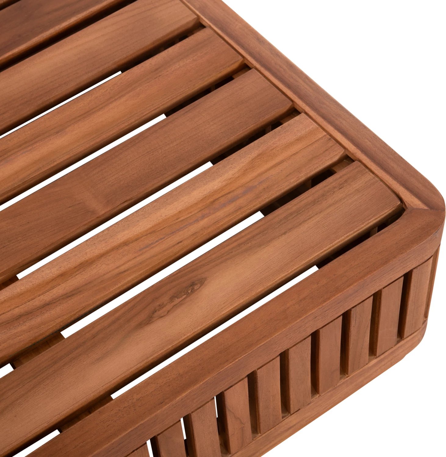 Shezlong VERNON, dru tik natyral, pa jastëk, 200x80x25cm