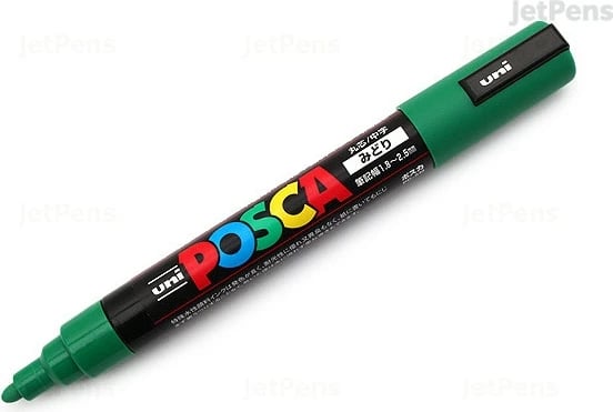 UNI-MARKER pc-5m POSCA DARK GREEN