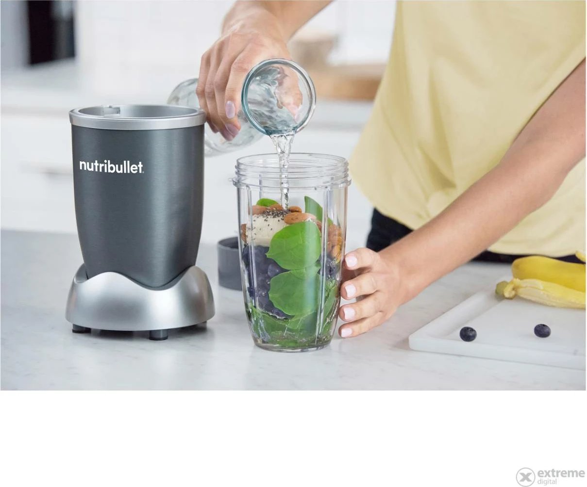 Blender, NutriBullet, NB907CP PRO, 900 W, gota 700/900 ml, gri, set me 2 gota