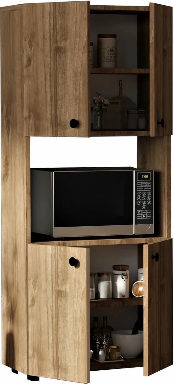 Dollap kuzhine Hanah Home, Efe, ngjyrë arre