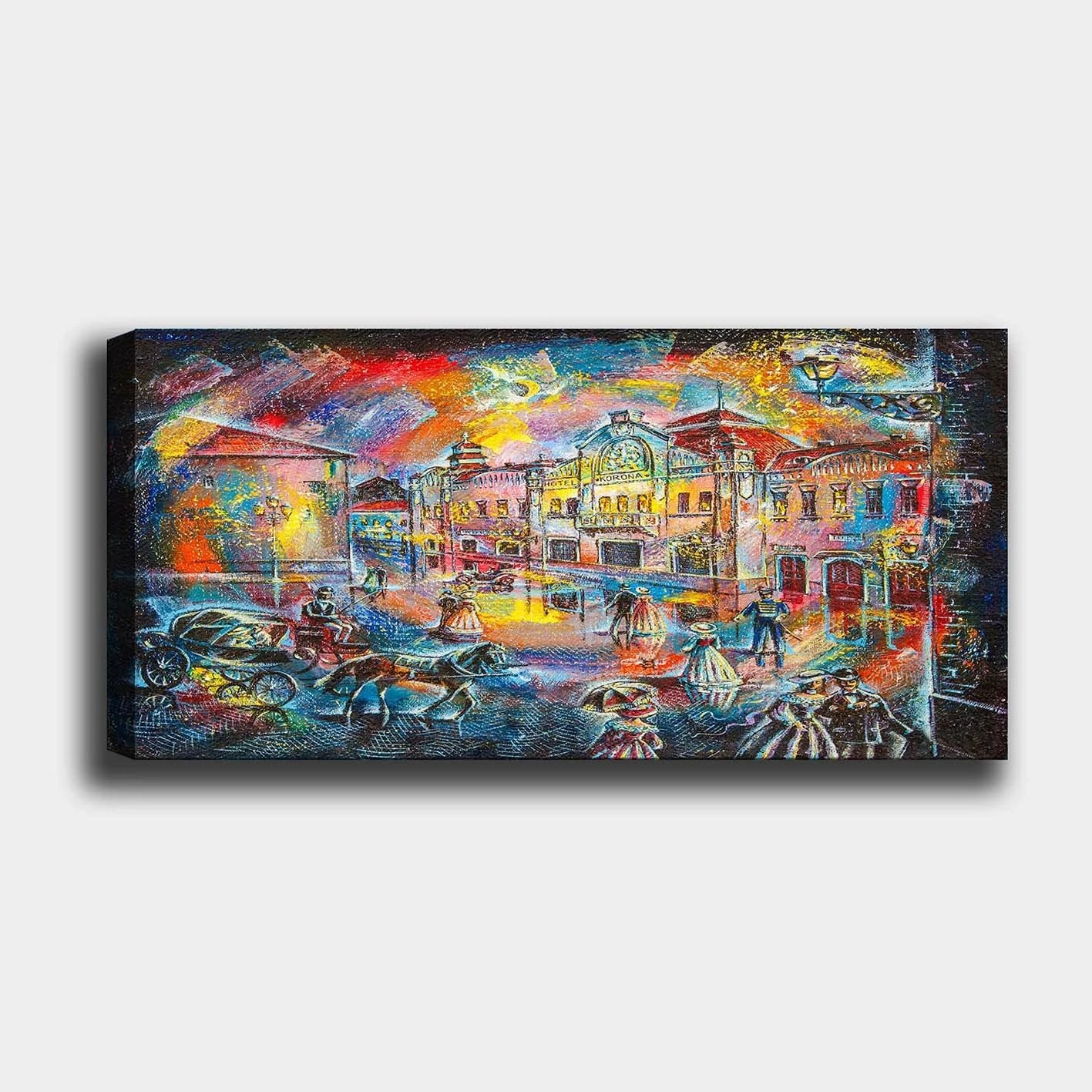 Pikturë dekorative në kanavacë, shumëngjyrëshe, YTY2206521390_50120, 50x120cm