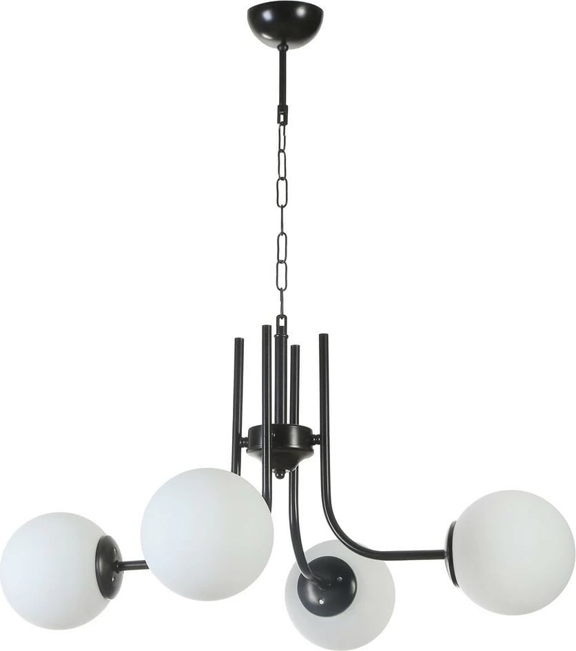 Llambë tavani Opviq, 8780-4, trup metalik, ngjyrë e zezë dhe e bardhë, 65x70cm