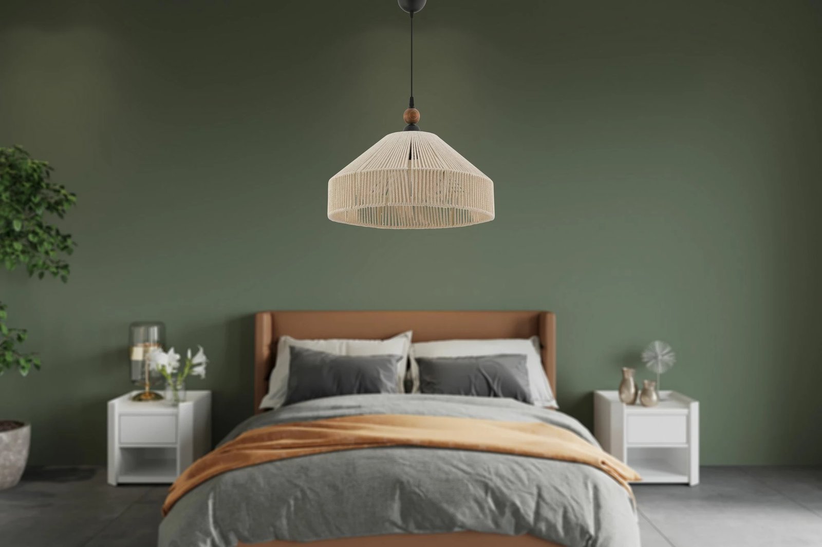 Llambë tavani Opviq, Tartan W, ecru, kafe