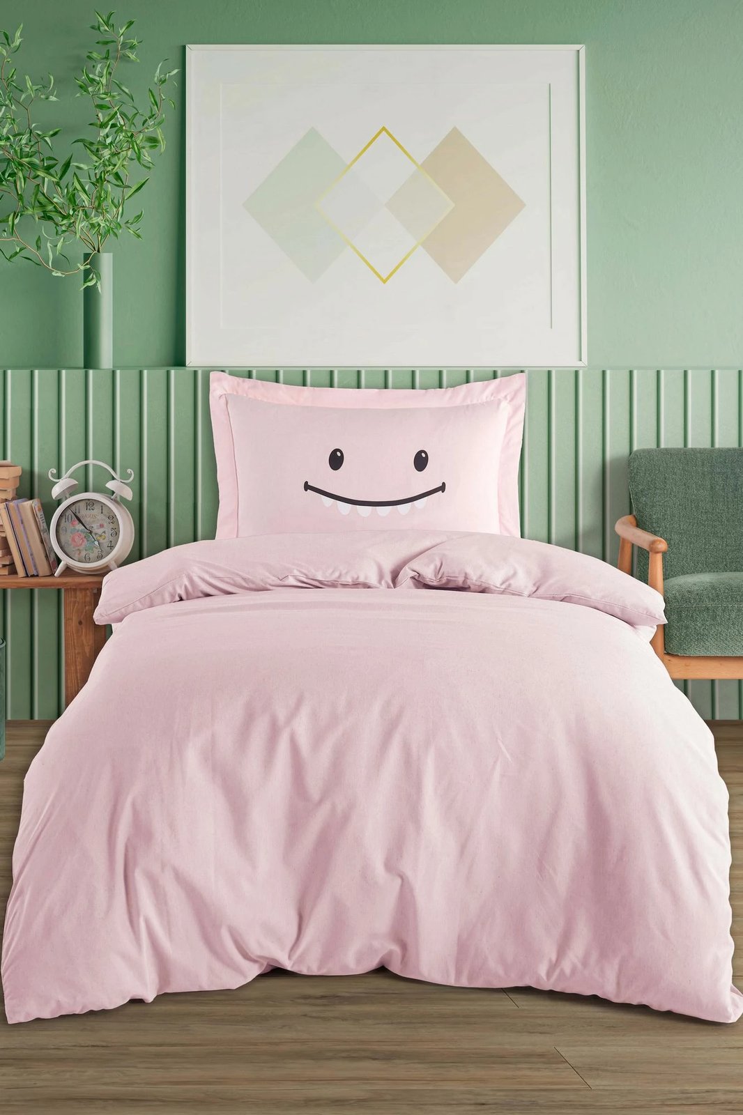 Set mbulesë jorgan për teke XXL, ngjyrë rozë, Lububu