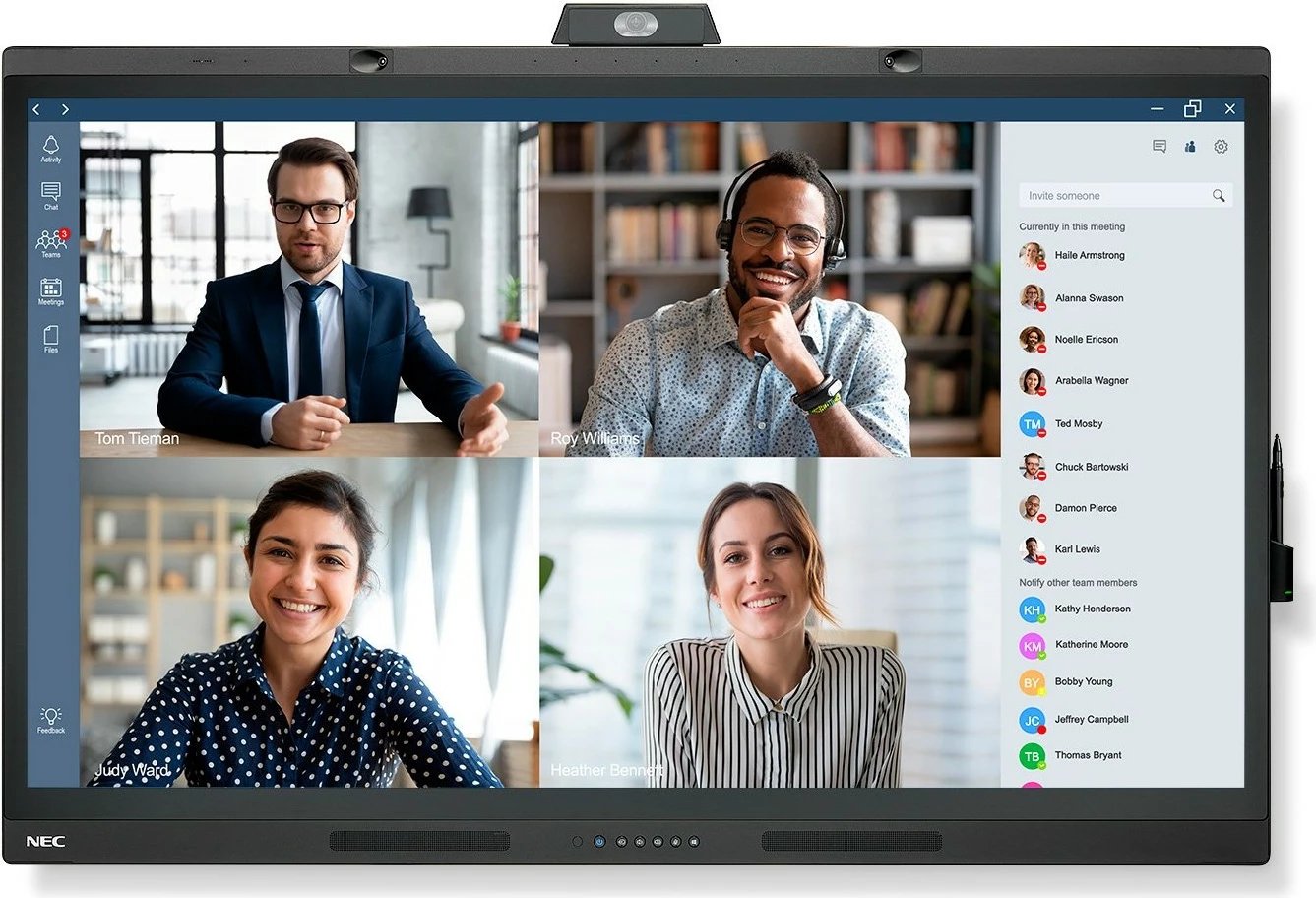 Ekran i madh me prekje SHARP NEC WD551 55 inç, 4K Ultra HD, 1.073 miliardë ngjyra, Ethernet, HDMI, i zi