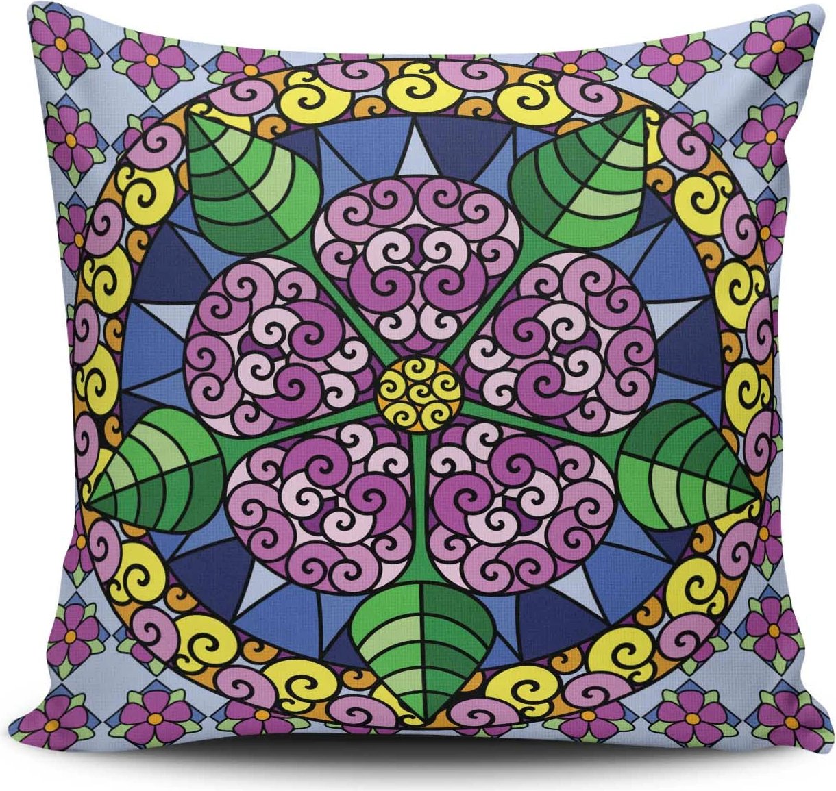 Jastëk dekorativ Aberto Design, MANDALA-15, shumëngjyrësh, 43x43cm