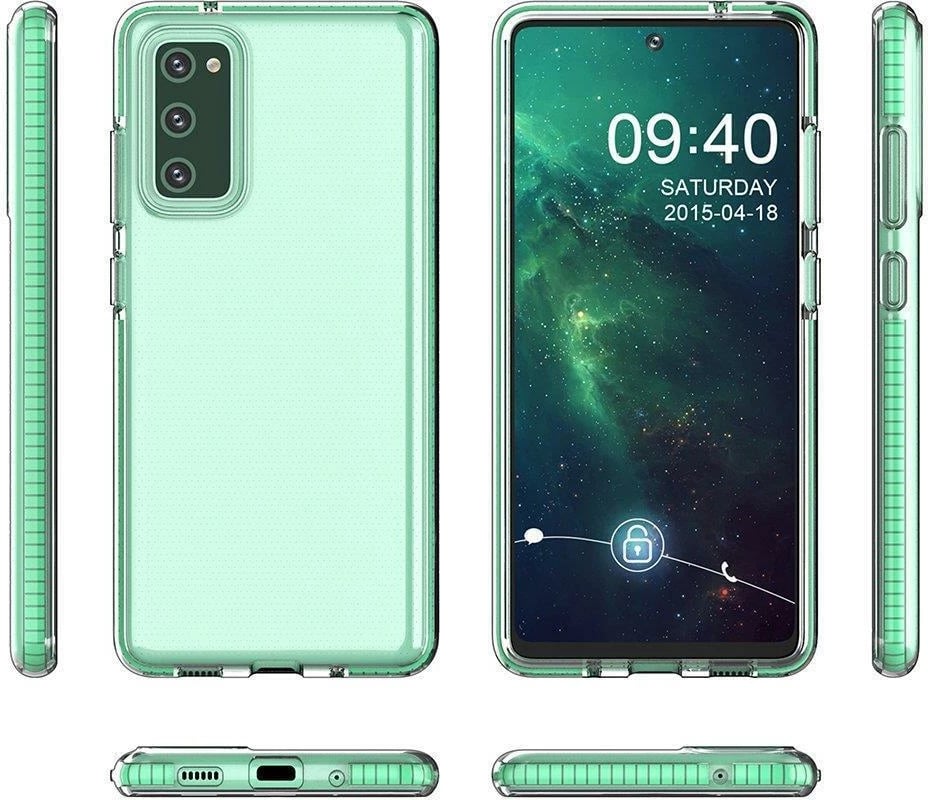 Mbështjellës Hurtel Spring Case për Samsung Galaxy A02s EU, TPU, i tejdukshëm me kornizë të zezë