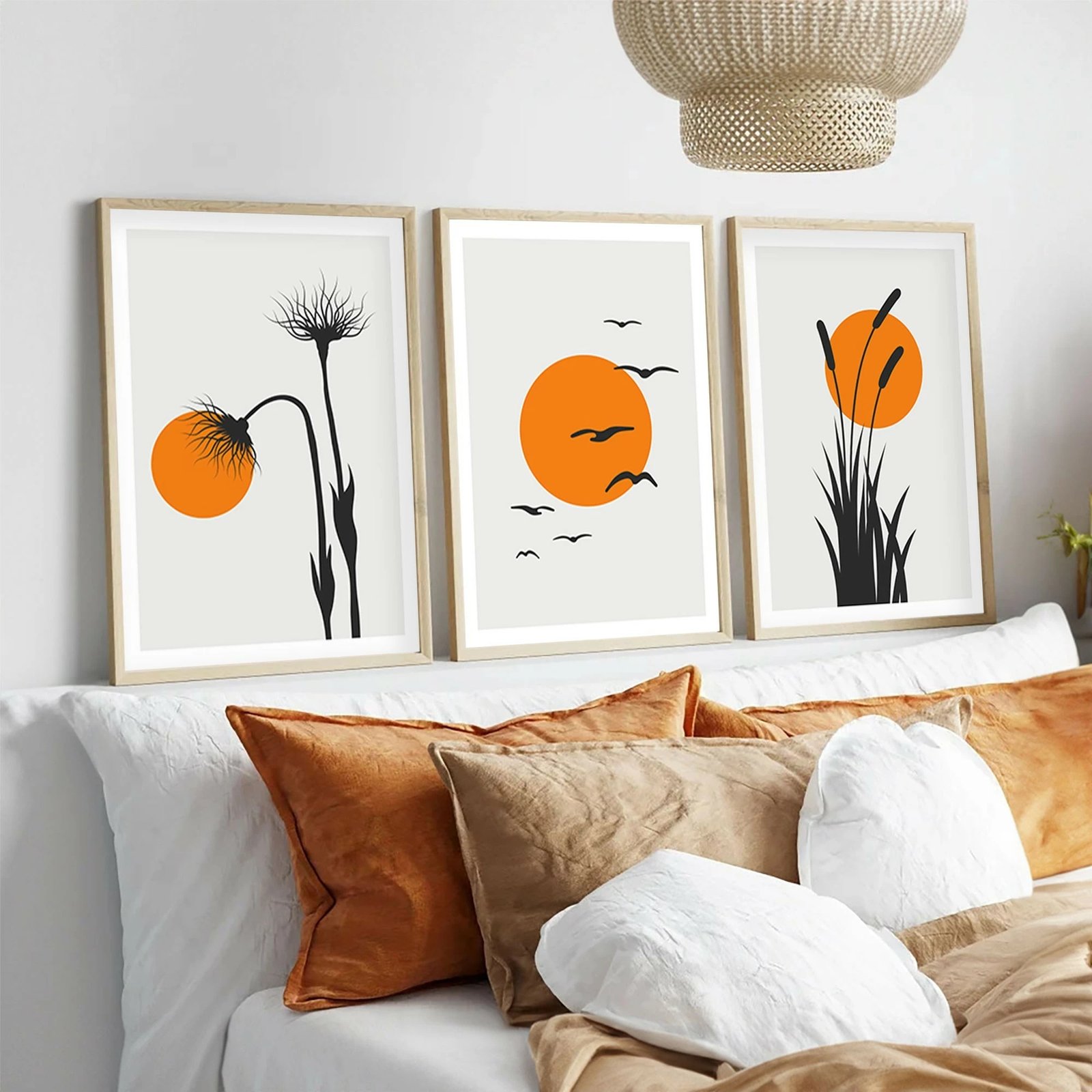 Set pikturash dekorative me kornizë, MDF, Wallity Huhu228, 50x35cm (3 copë)