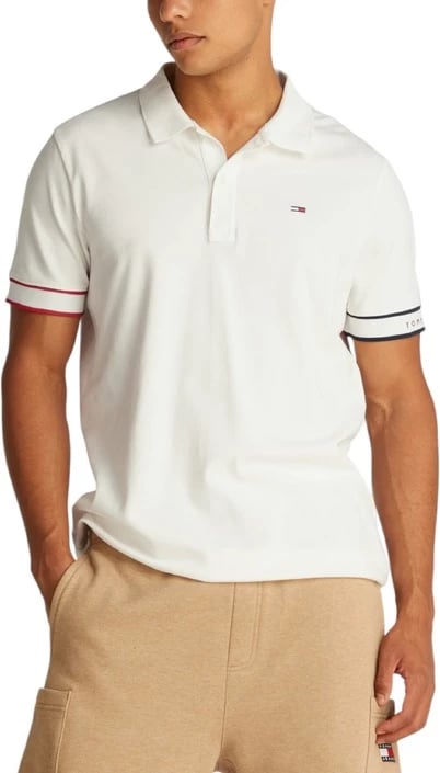 Maicë polo për meshkuj Tommy Hilfiger Jeans, të bardhë