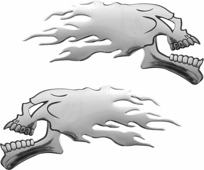 Shenja Dekoruese Skull Flames 3d