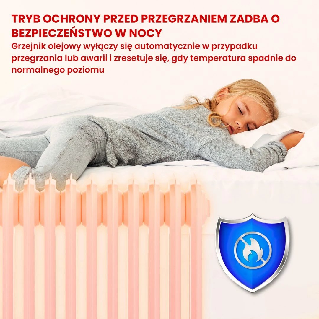 Radiator me vaj Extralink NY-25W1, 2500W, 11 elemente, Bardhë