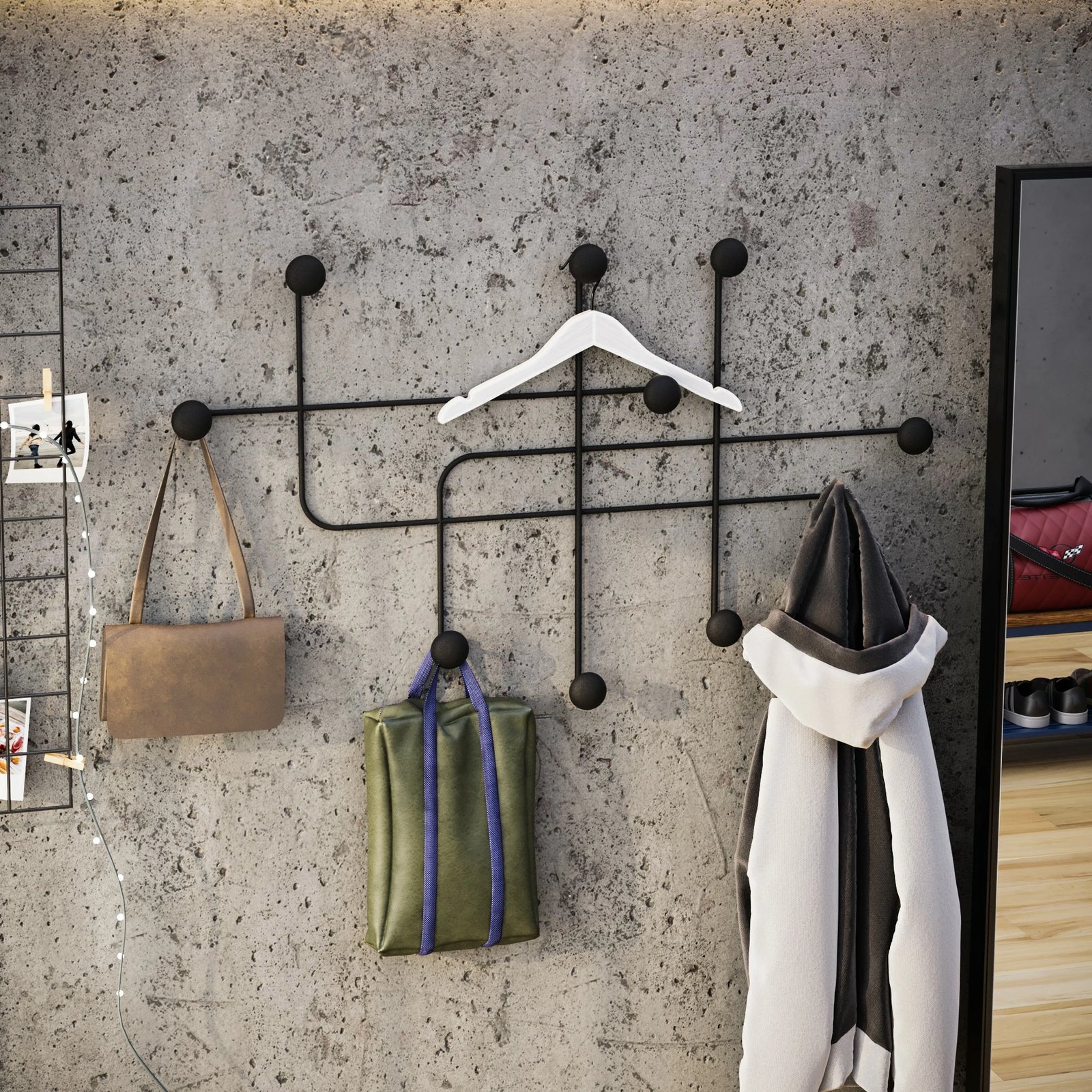 Varëse muri metalike Wallity, Samara, ngjyrë e zezë