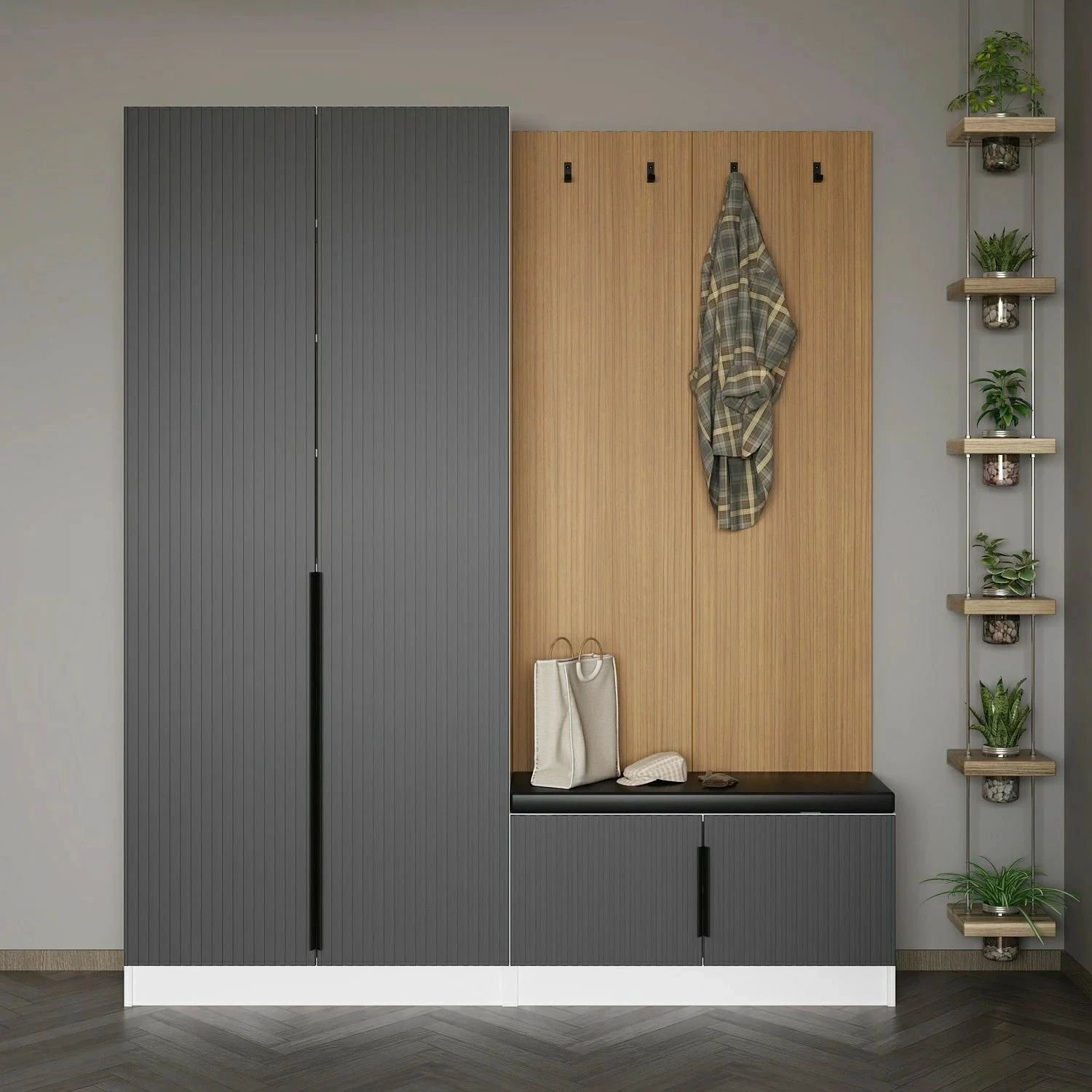 Stendë korridori Skye Decor, Noah, anthracite, 8331