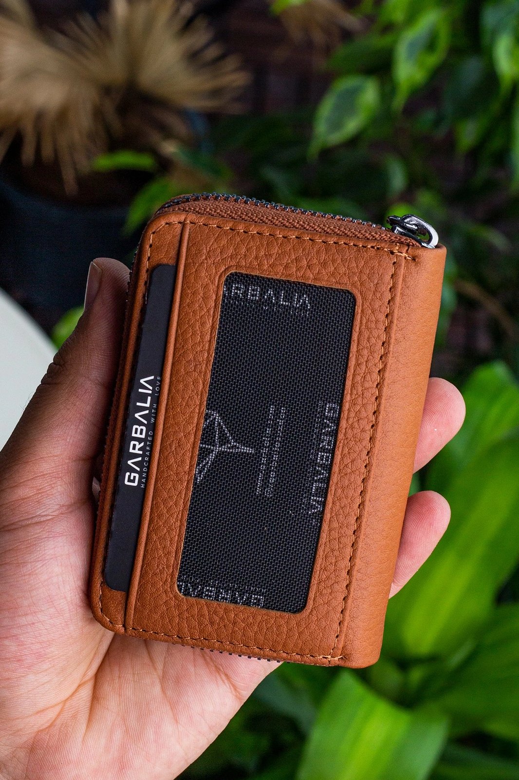 Mbajtës kartelash Zoozie Bags, Clovis, ngjyrë tan