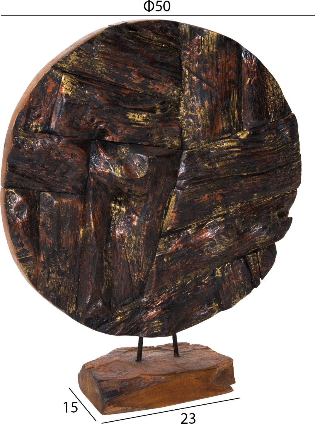 Dekor tavoline FH7718, dru tik, natyral, 50x15x64H Dekor tavoline FH7718, dru tik, natyral, 50x15x64H