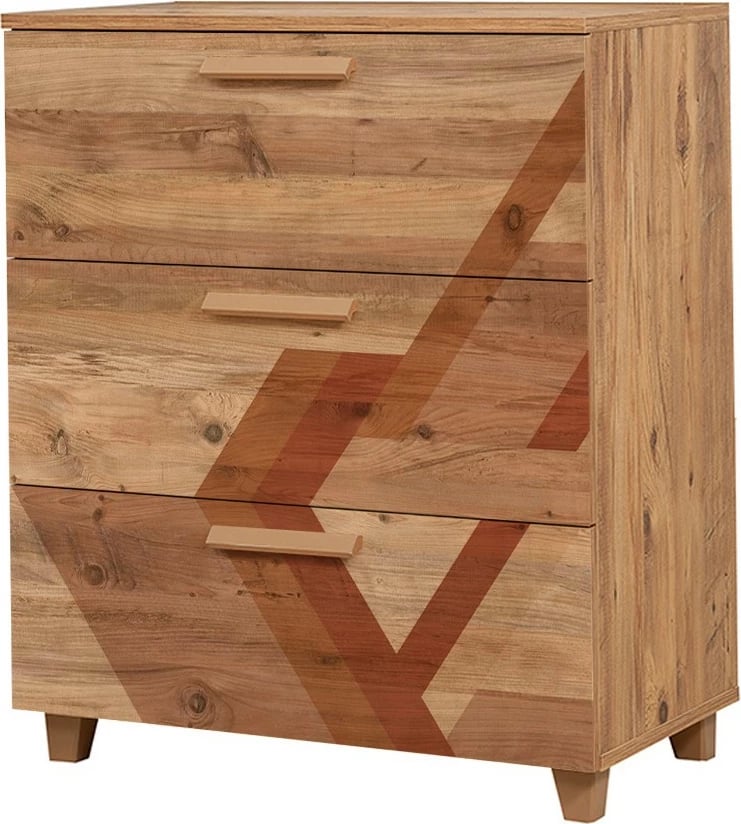 Komodë moderne Skye Decor, ngjyrë Atlantic Pine, Leva Gravis Flow