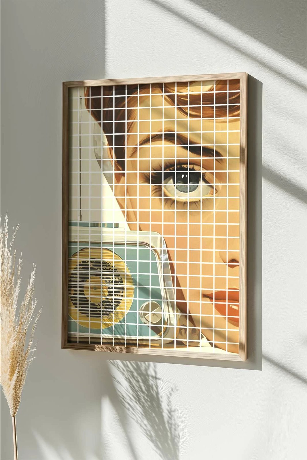 Pikturë dekorative me kornizë, Popkare24, shumëngjyrëshe, Wallity, 33x48cm