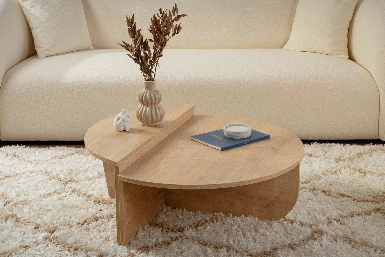 Tavolinë kafeje Nordure, Orion, ngjyrë lisi mjaltë