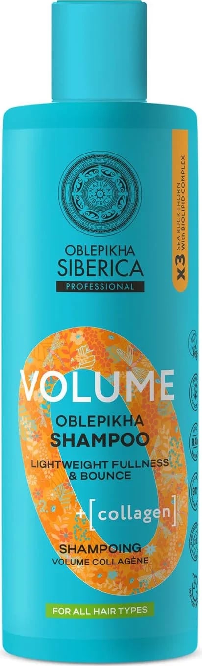 Shampon për flokë unisex Natura Siberica Oblepikha Volume Collagen 400ml