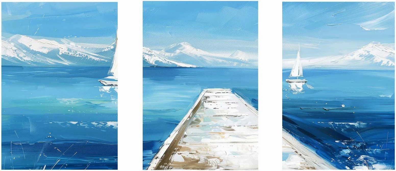 Pikturë dekorative me kornizë MDF (3 copë), Wallity, Mp3-00106, 21x30cm