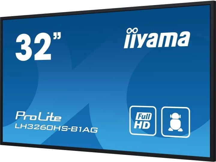 Ekran digital signage iiyama ProLite LH3260HS-B1AG 32", Full HD, Android 11, 16GB RAM, 500 cd/m², zi