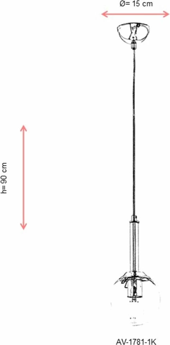 Llambë tavani Opviq, trup metalik, kapak qelqi, krom, AV-1781-1K