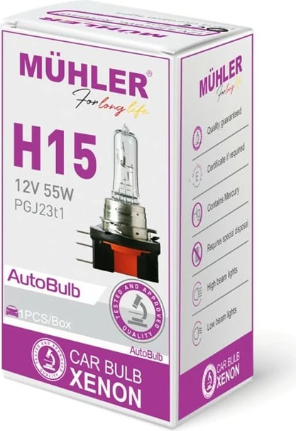 Lampa H15 12v Pgj23t-1 Kuti Muhler