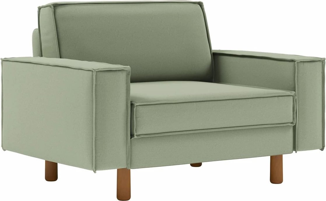 Karrige një vendëshe Sparrow, kadife ngjyrë jeshile deti, këmbë dru arre