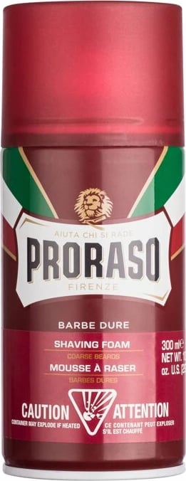 Shkumë rroje për meshkuj PRORASO Red 300ml