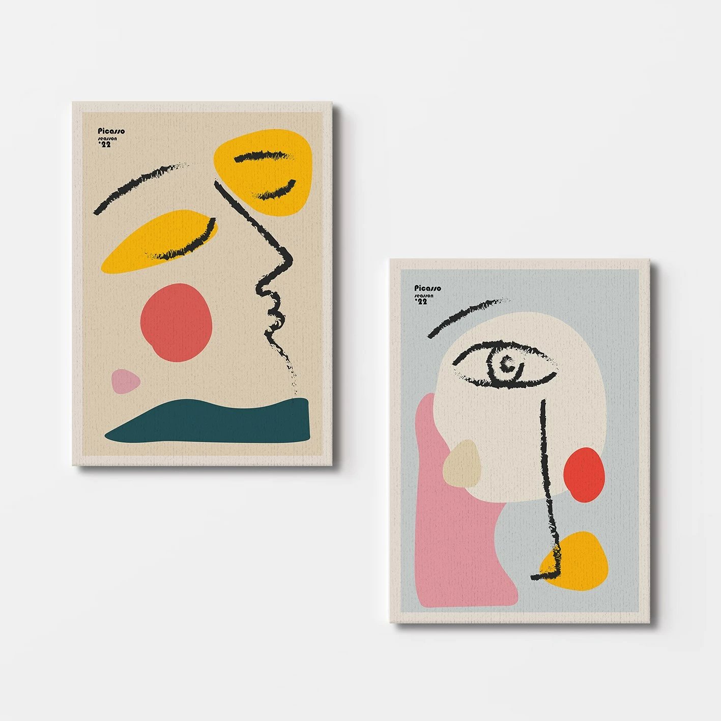 Pikturë dekorative në kanavacë (2 copë), Wallity, 2KNV4363, 70x100