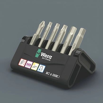 Set bitash Wera 6 copë, Phillips/Torx Plus, me kuti bartëse, zi/metalik