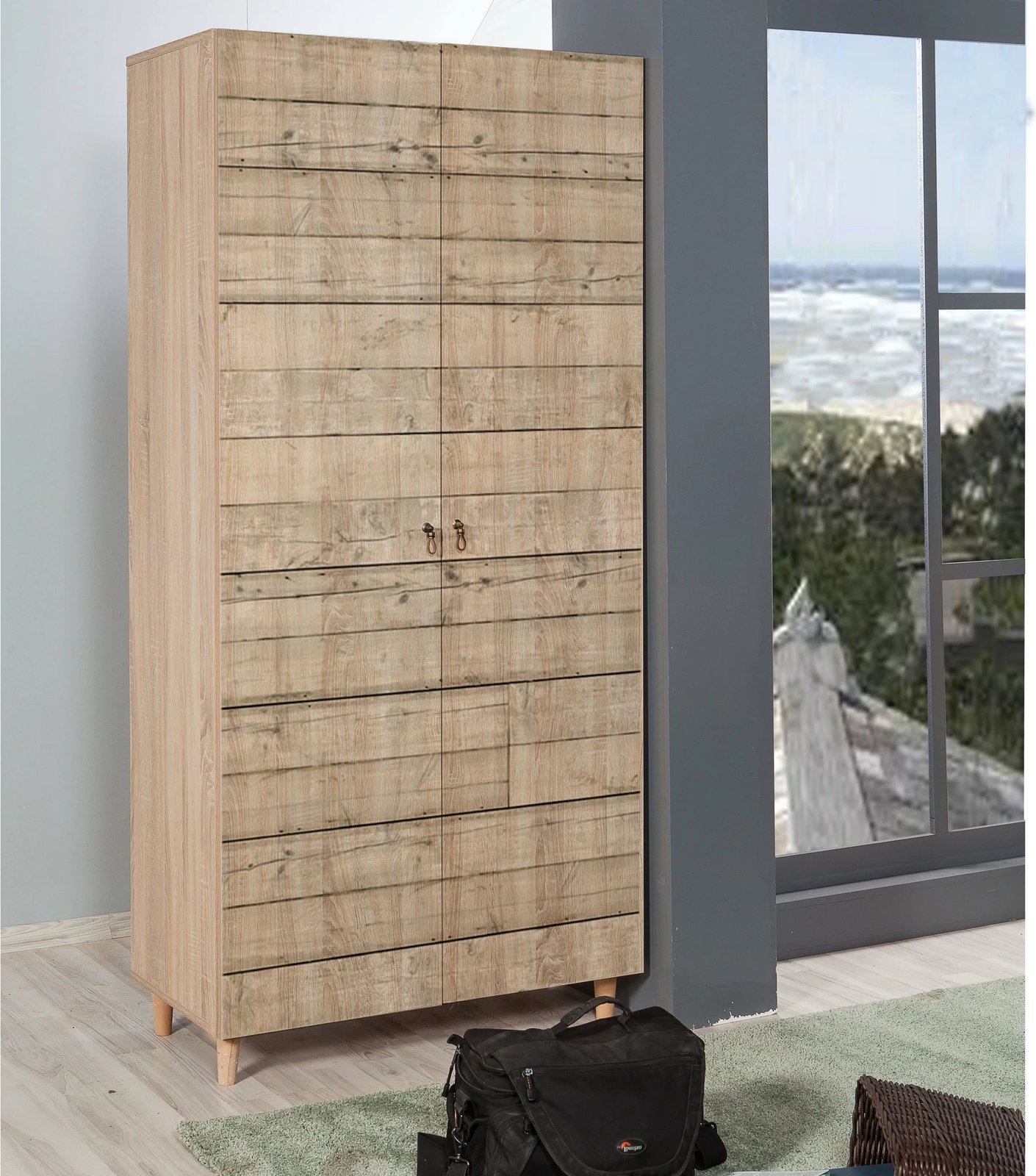 Dollap Hanah Home, Stil - 728, ngjyrë lisi Sonoma