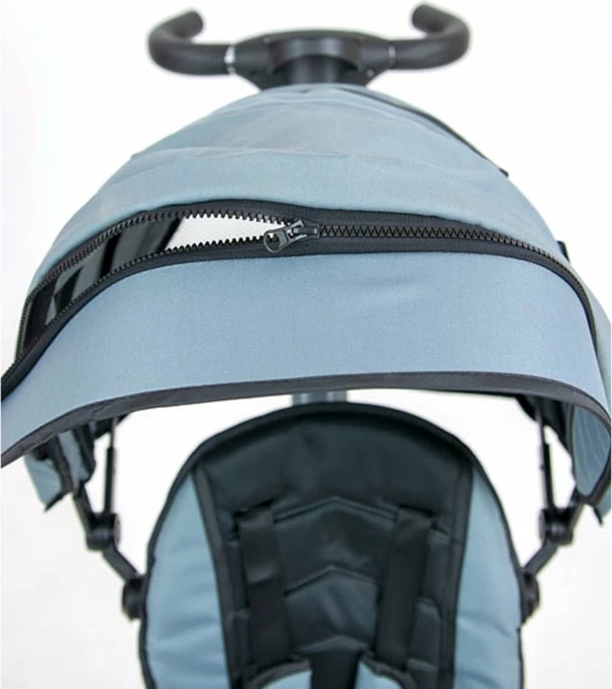 Tricikel për fëmijë Milly Mally Movi sedile 360°, rrota të fryra, dorezë prindi e rregullueshme, tendë palosëse, gri