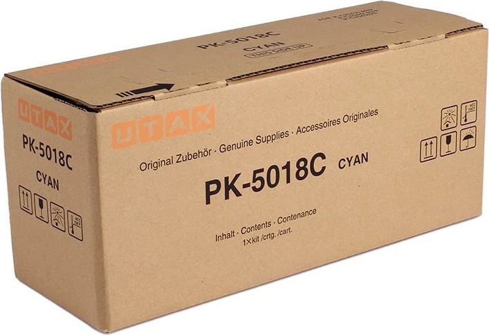Toner Utax PK-5018C (1T02TWCUT0) PK5018C, rendiment 9,750–23,700 faqe, Cyan