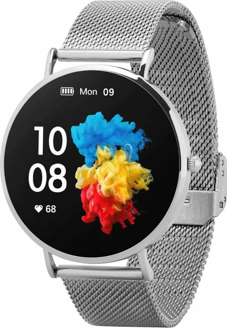 Smartwatch Garett Verona Silver-Steel, 1.3" AMOLED, IP67, Argjendtë