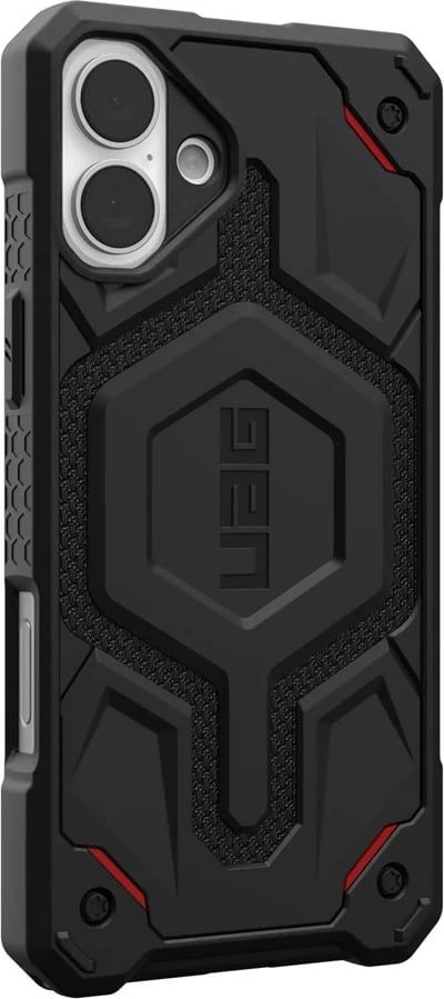 Mbështjellës Urban Armor Gear Monarch Pro kevlar për celular Apple, 6.7", i zi