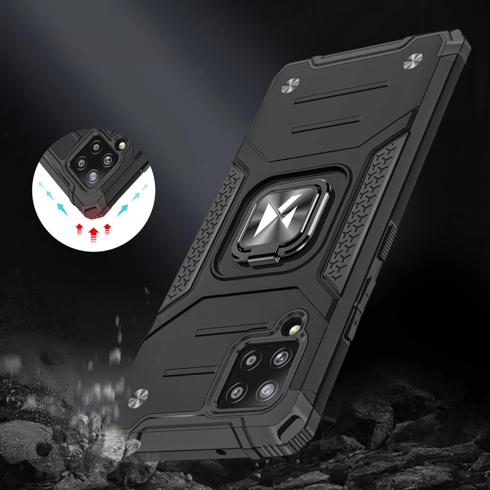 Mbështjellës Wozinsky Ring Armor me mbajtëse, për Samsung Galaxy A42 5G, Rozë