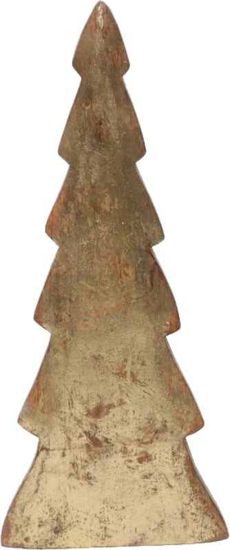 Dekor pemë Krishtlindjesh, dru mango, ngjyrë ari, 17x3x40cm Dekor pemë Krishtlindjesh, dru mango, ngjyrë ari, 17x3x40cm